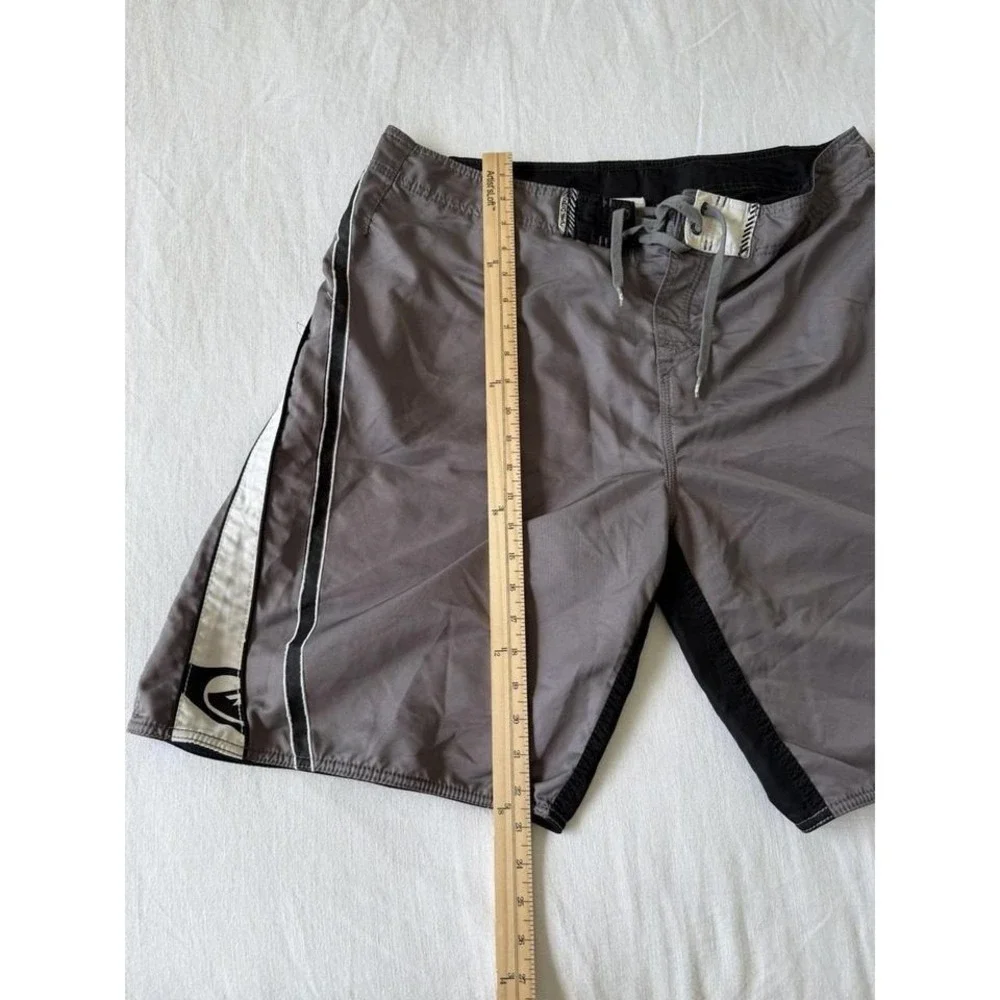 Vintage 90s Quicksilver Surf Board‎ Shorts Swim Trunks 38 Black Surfwear